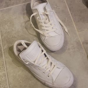 Converse, white leather